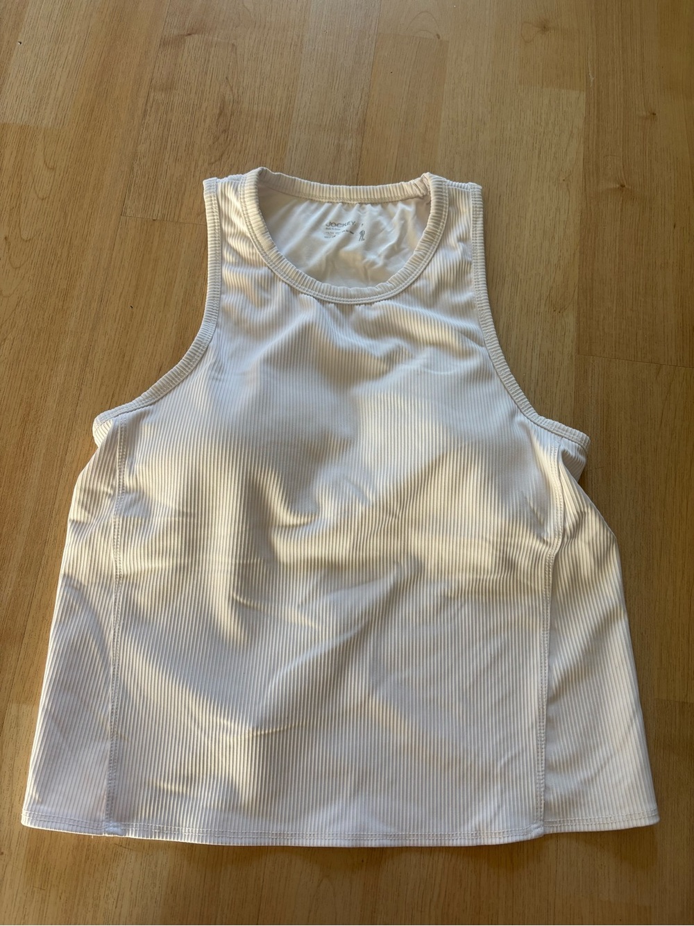 Jockey White Ribbed Crewneck Tank Women S